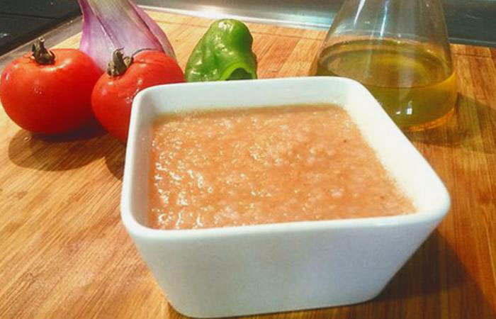 Gazpacho con arroz de konjac – 180kcal