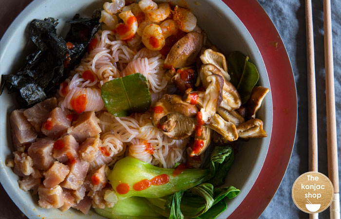 Happiness bowl con nudos konjac