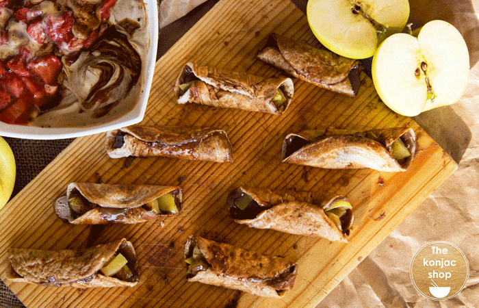 crepes con harina de konjac