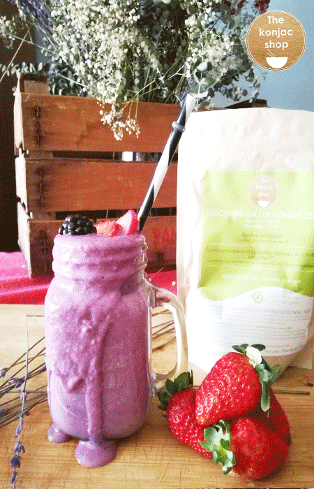 smoothie antioxidante con glucomanano