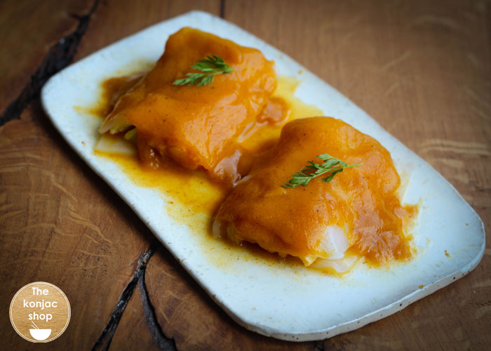 Tiradito de lenguado con konjac